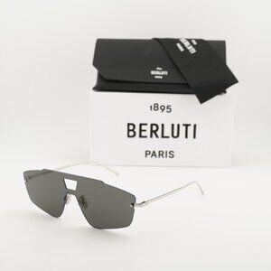 Berluti BL40019U 16A Shield Sunglasses - Palladium/Grey